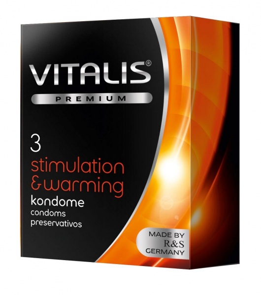 Презервативы VITALIS PREMIUM stimulation   warming с согревающим эффектом - 3 шт. - Vitalis - купить с доставкой в Туле