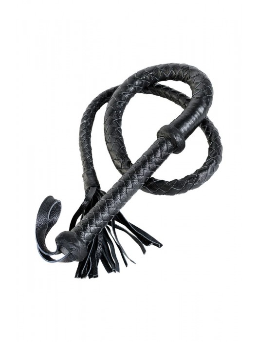 Длинный кожаный кнут с хлопушками на конце - ToyFa - купить с доставкой в Туле
