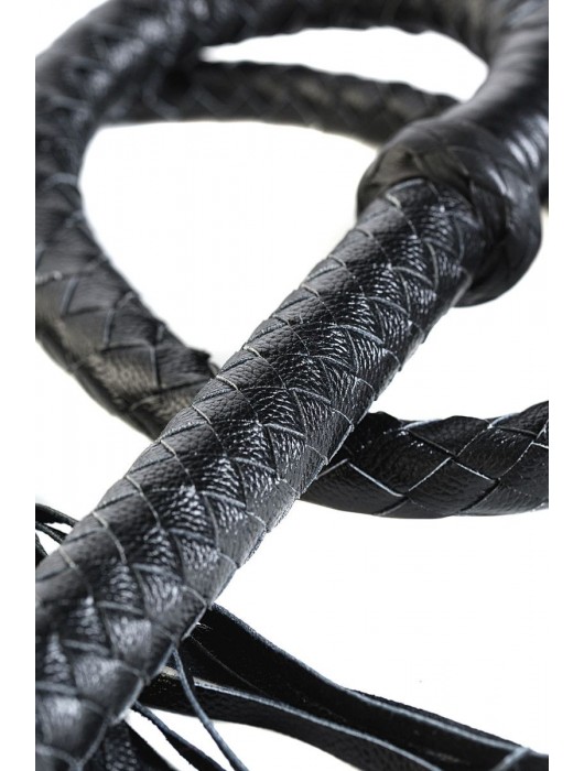 Длинный кожаный кнут с хлопушками на конце - ToyFa - купить с доставкой в Туле