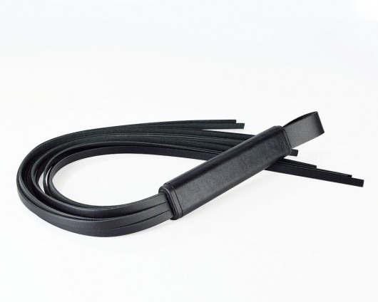 Черная кожаная плеть  Клео  - 60 см. - Sitabella - купить с доставкой в Туле