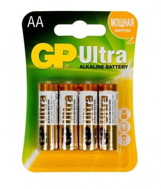 Батарейки алкалиновые GP Ultra Alkaline AA/LR6 - 4 шт. - Элементы питания - купить с доставкой в Туле
