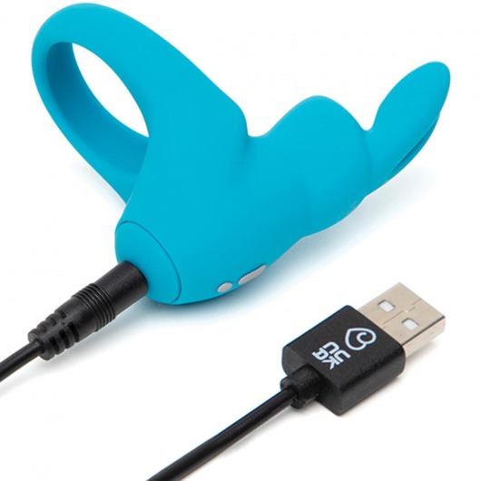 Голубое эрекционное виброкольцо Happy Rabbit Rechargeable Rabbit Cock Ring - Happy Rabbit - в Туле купить с доставкой