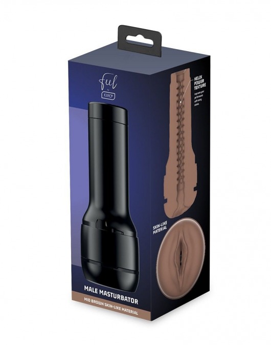 Коричневый мастурбатор-вагина Feel Stroker - Kiiroo - в Туле купить с доставкой