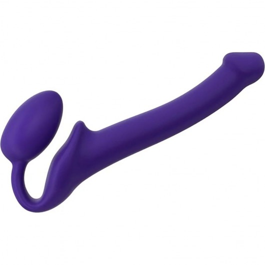 Фиолетовый безремневой страпон Silicone Bendable Strap-On - size S - Strap-on-me - купить с доставкой в Туле