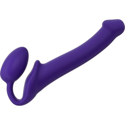 Фиолетовый безремневой страпон Silicone Bendable Strap-On - size M - Strap-on-me - купить с доставкой в Туле