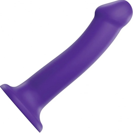 Фиолетовый фаллоимитатор-насадка Strap-On-Me Dildo Dual Density size L - 19 см. - Strap-on-me - купить с доставкой в Туле