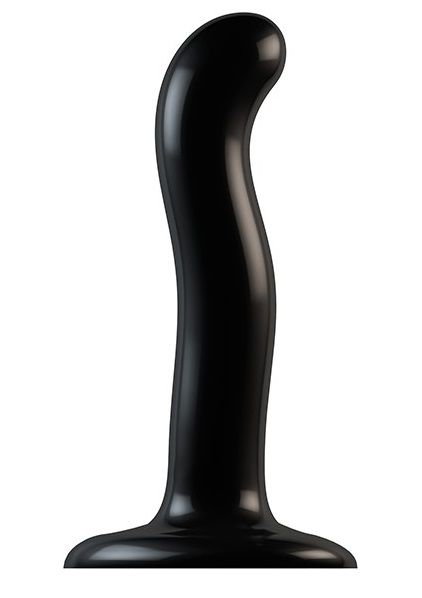 Черный фаллоимитатор-насадка Strap-On-Me P G spot Dildo size S - 16,4 см. - Strap-on-me - купить с доставкой в Туле