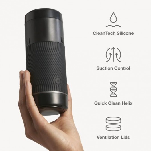 Черный мастурбатор с контролем всасывания Arcwave Pow Stroker - Arcwave - в Туле купить с доставкой