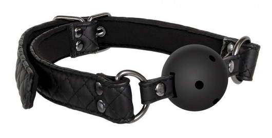 Черный кляп-шарик BALL GAG DIAMOND - Dream Toys - купить с доставкой в Туле