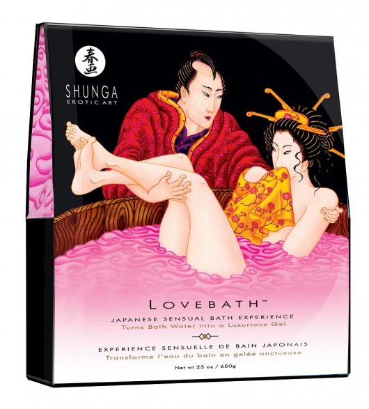 Соль для ванны Lovebath Dragon Fruit, превращающая воду в гель - 650 гр. - Shunga - купить с доставкой в Туле