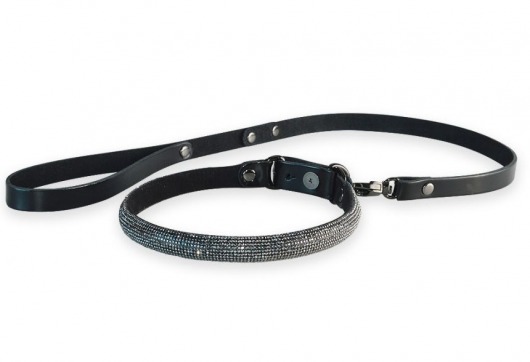 Эффектный сверкающий ошейник с поводком  Гламур - Sitabella - купить с доставкой в Туле