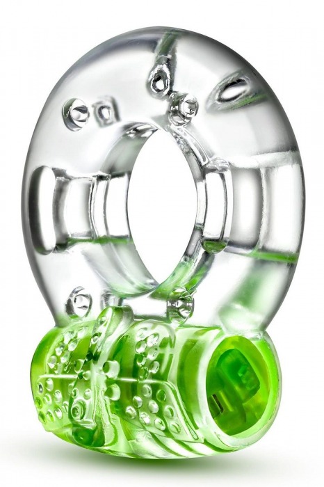 Зеленое эрекционное виброкольцо Arouser Vibrating C-Ring - Blush Novelties - в Туле купить с доставкой