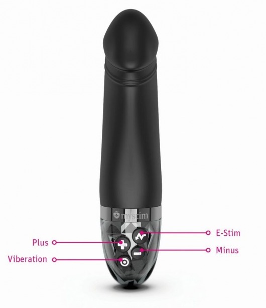 Черный вибратор с электростимуляцией Real Deal Neal - 16,5 см. - MyStim - купить с доставкой в Туле