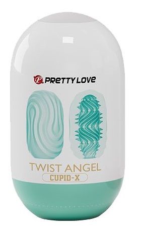 Бирюзовый мастурбатор-яйцо Twist Angel - Baile - в Туле купить с доставкой
