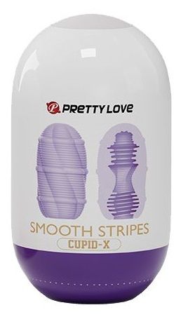 Сиреневый мастурбатор-яйцо Smooth Stripes - Baile - в Туле купить с доставкой