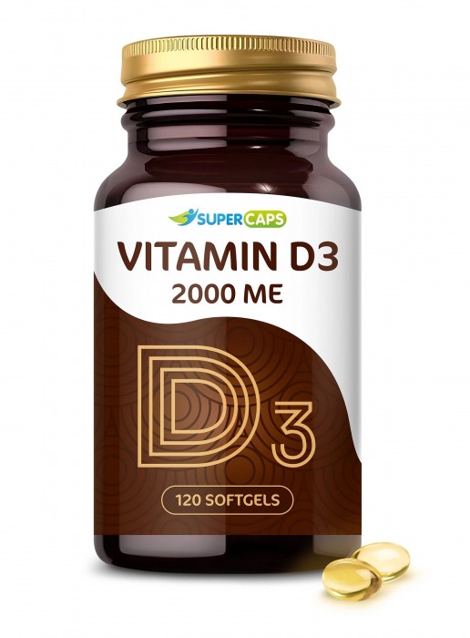 Пищевая добавка SuperCaps VITAMIN D3 2000 ME - 120 капсул - SuperCaps - купить с доставкой в Туле