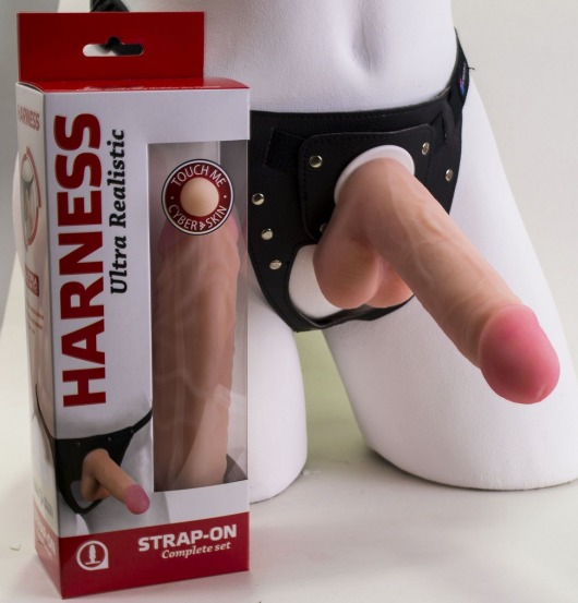 Страпон в подарочной упаковке: трусики с плугом и фаллоимитатор-насадка - 16 см. - LOVETOY (А-Полимер) - купить с доставкой в Туле