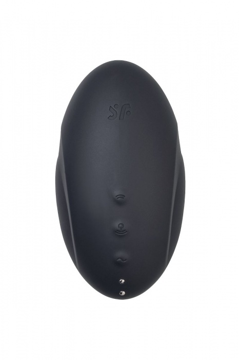 Черный вакуум-волновой стимулятор с вибрацией Vulva Lover 3 - Satisfyer