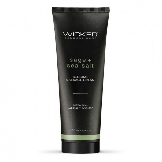 Массажный легкий крем WICKED Sage plus Sea Salt - 120 мл. - Wicked - купить с доставкой в Туле