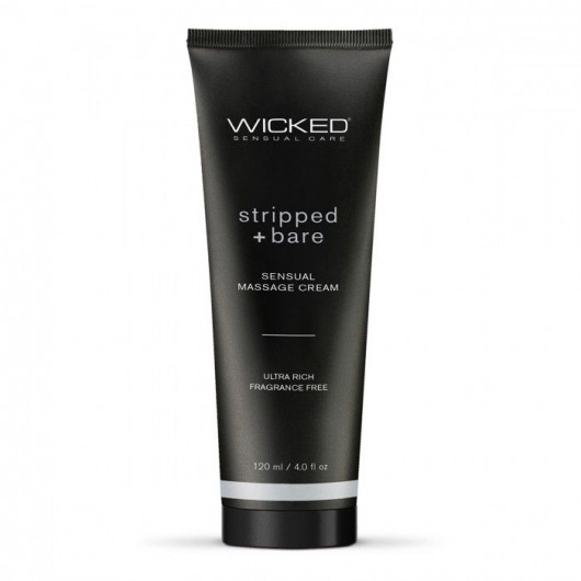 Массажный легкий крем WICKED Stripped plus Bare - 120 мл. - Wicked - купить с доставкой в Туле