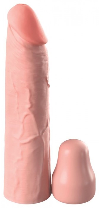 Телесная насадка-удлинитель 1 Inch Silicone X-tension - 17,8 см. - Pipedream - в Туле купить с доставкой