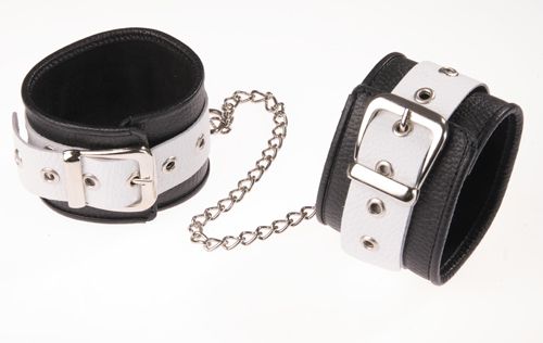 Черно-белые оковы на ноги - Sitabella - купить с доставкой в Туле