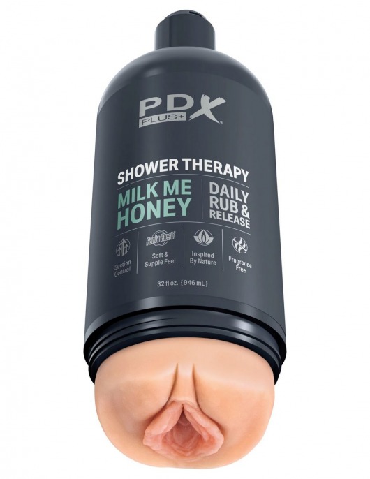 Телесный мастурбатор-вагина Shower Therapy Milk Me Honey - Pipedream - в Туле купить с доставкой