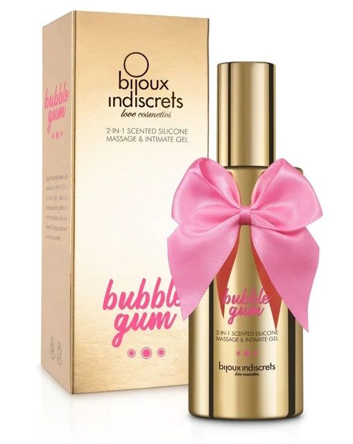 Гель с ароматом жвачки Bubblegum 2-in-1 Scented Silicone Massage And Intimate Gel - 100 мл. - Bijoux Indiscrets - купить с доставкой в Туле