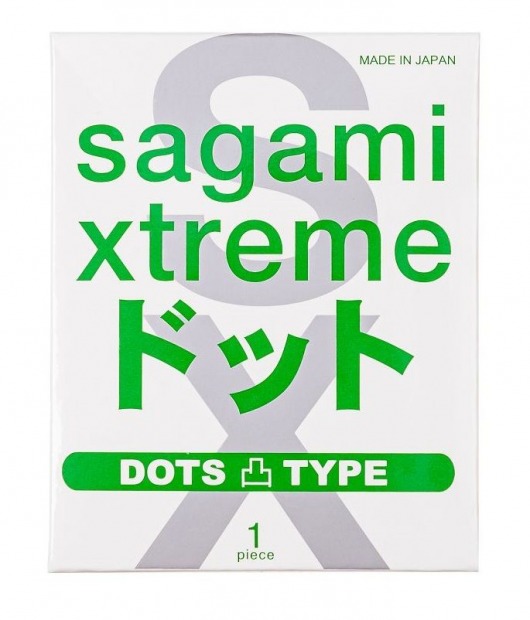 Презерватив Sagami Xtreme Type-E с точками - 1 шт. - Sagami - купить с доставкой в Туле