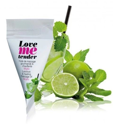Съедобное согревающее массажное масло Love Me Tender Mojito с ароматом мохито - 10 мл. - Love to Love - купить с доставкой в Туле