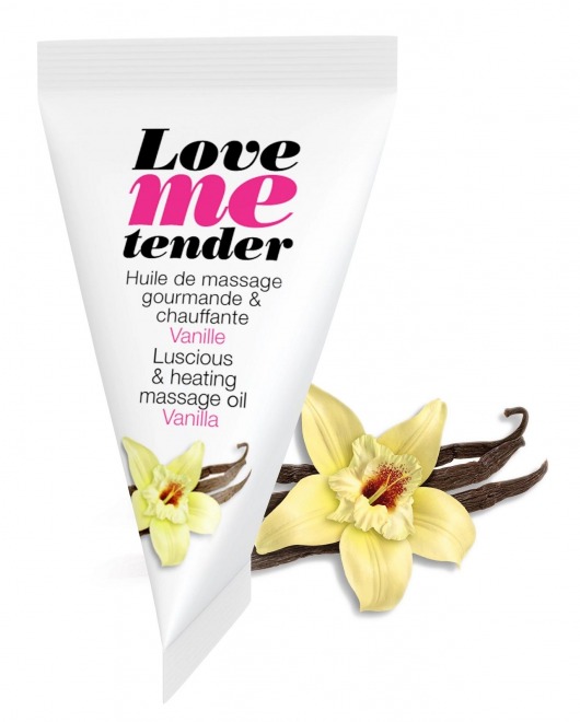 Съедобное согревающее массажное масло Love Me Tender Vanilla с ароматом ванили - 10 мл. - Love to Love - купить с доставкой в Туле