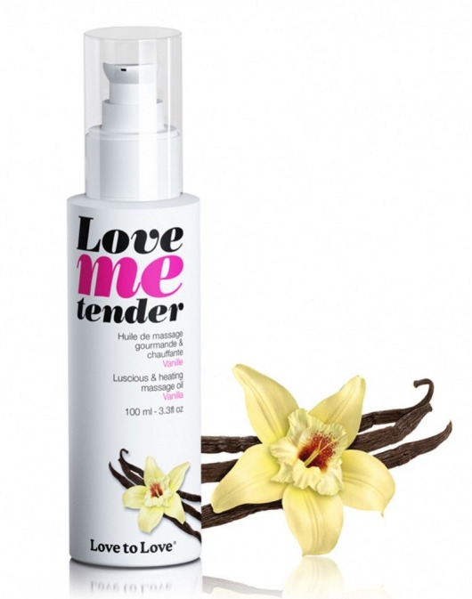 Съедобное согревающее массажное масло Love Me Tender Vanilla с ароматом ванили - 100 мл. - Love to Love - купить с доставкой в Туле