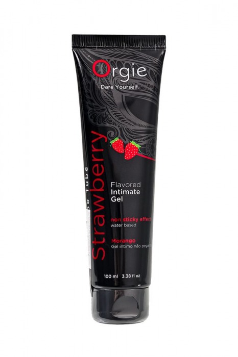 Интимный гель на водной основе Lube Tube Strawberry с клубничным вкусом - 100 мл. - ORGIE - купить с доставкой в Туле