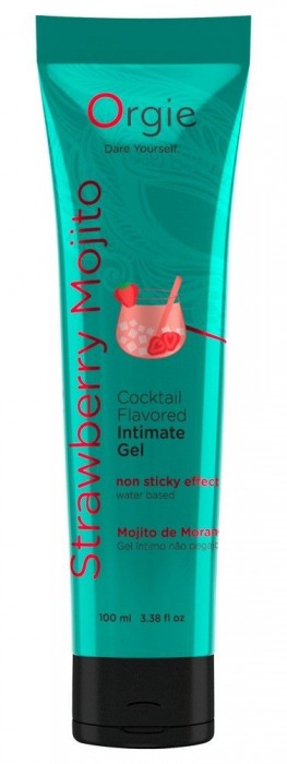 Съедобный интимный гель Orgie Lube Tube Cocktail Strawberry Mojito - 100 мл. - ORGIE - купить с доставкой в Туле
