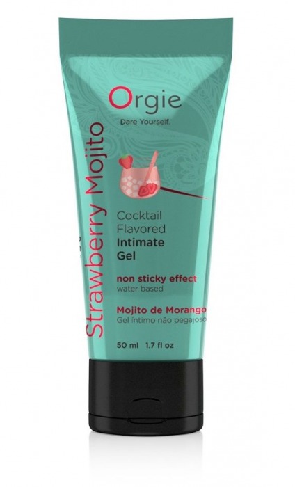 Съедобный интимный гель Orgie Lube Tube Cocktail Strawberry Mojito - 50 мл. - ORGIE - купить с доставкой в Туле
