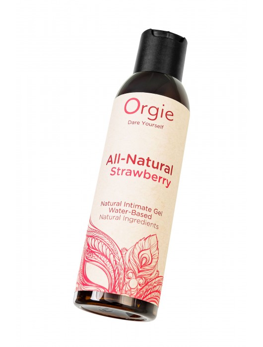 Интимный гель на водной основе All-Natural Strawberry с ароматом клубники - 150 мл. - ORGIE - купить с доставкой в Туле