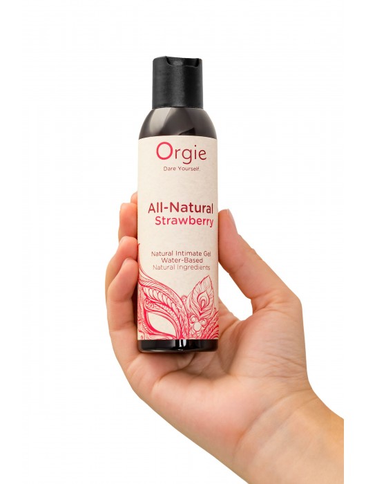 Интимный гель на водной основе All-Natural Strawberry с ароматом клубники - 150 мл. - ORGIE - купить с доставкой в Туле