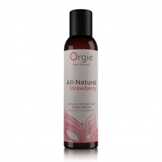 Интимный гель на водной основе All-Natural Strawberry с ароматом клубники - 150 мл. - ORGIE - купить с доставкой в Туле