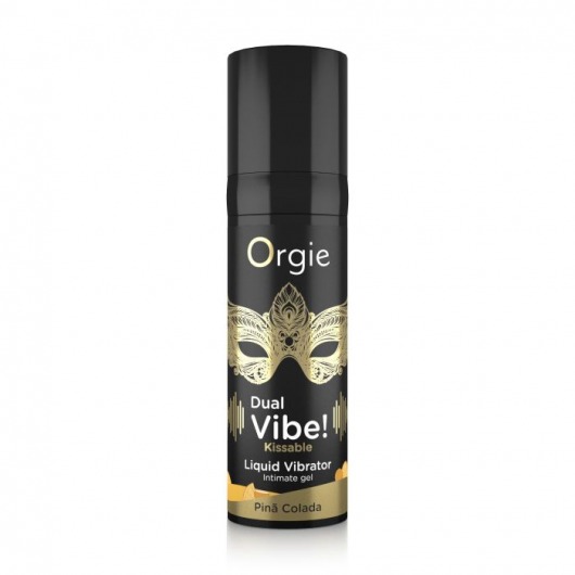 Съедобный гель Dual Vibe Pina Colada с эффектом вибрации и вкусом коктейля пина колада - 15 мл. - ORGIE - купить с доставкой в Туле