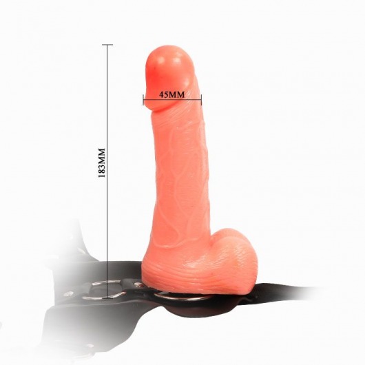 Женский страпон изогнутой формы - 18,3 см. - Baile - купить с доставкой в Туле