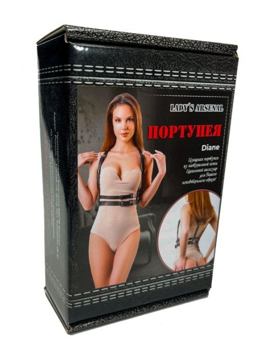 Изящная портупея из натуральной кожи Diane - БДСМ Арсенал - купить с доставкой в Туле