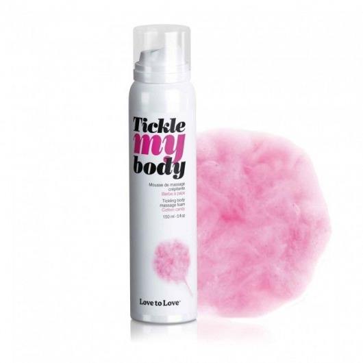 Массажная хрустящая пенка Tickle My Body Cotton Candy с ароматом сладкой ваты - 150 мл. - Love to Love - купить с доставкой в Туле
