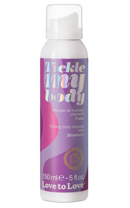 Массажная хрустящая пенка Tickle My Body Strawberry с ароматом клубники - 150 мл. - Love to Love - купить с доставкой в Туле