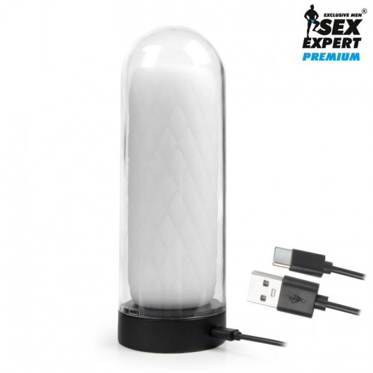 Оригинальный мастурбатор в колбе с нагревом - Sex Expert - в Туле купить с доставкой