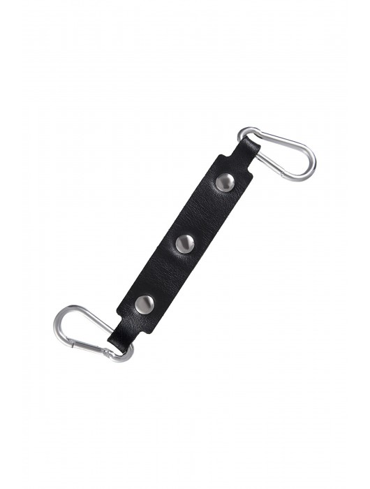 Черные кожаные однослойные оковы с контрастной строчкой - Pecado - купить с доставкой в Туле