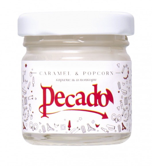 Массажная свеча Caramel   Popcorn - 35 мл. - Pecado - купить с доставкой в Туле