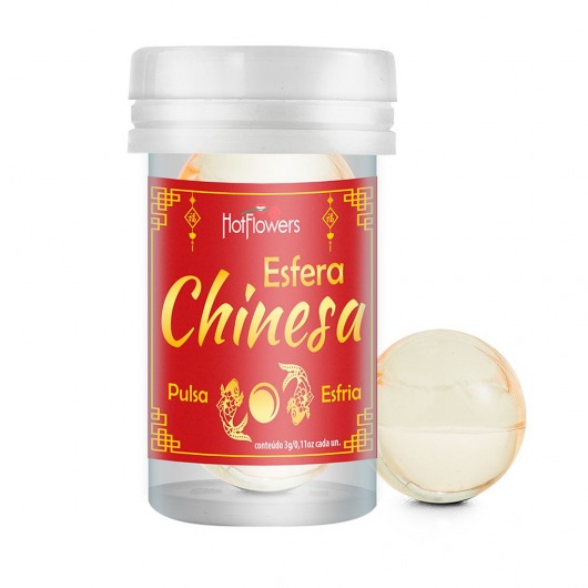 Интимный гель Chinesa Esfera с охлаждающе-пульсирующим эффектом (2 шарика по 3 гр.) - HotFlowers - купить с доставкой в Туле