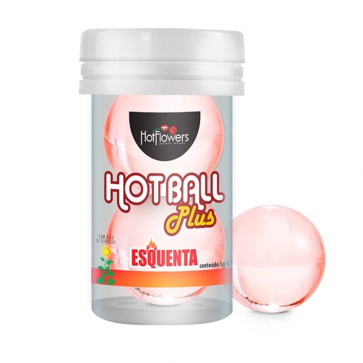 Лубрикант на масляной основе Hot Ball Plus с разогревающим эффектом (2 шарика по 3 гр.) - HotFlowers - купить с доставкой в Туле