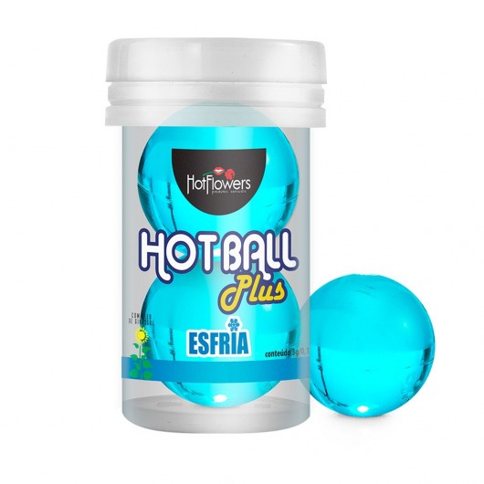 Лубрикант на масляной основе Hot Ball Plus с охлаждающим эффектом (2 шарика по 3 гр.) - HotFlowers - купить с доставкой в Туле