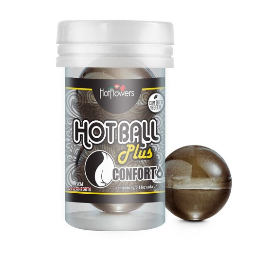 Анальный лубрикант на масляной основе Hot Ball Plus Conforto (2 шарика по 3 гр.) - HotFlowers - купить с доставкой в Туле